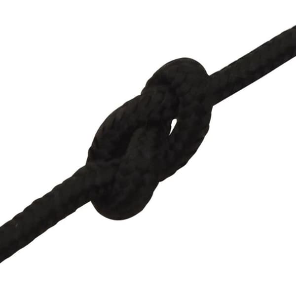 152802 vidaXL Arbetsrep Svart 4 mm 25 m Polyester