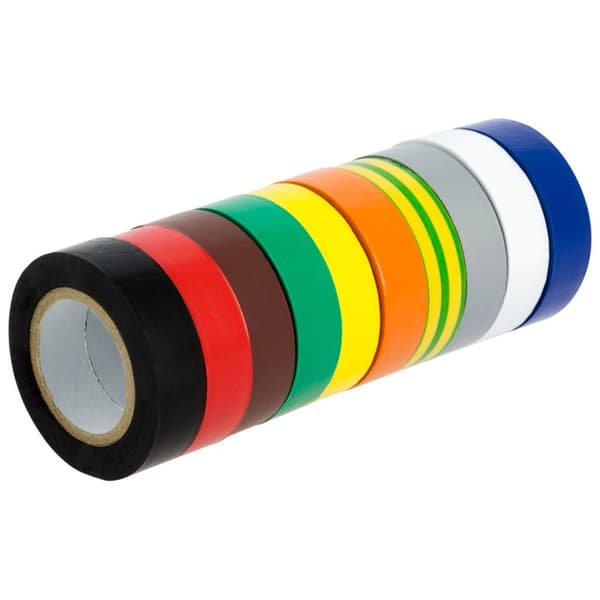 Ruban isolant HelaTape Flex 15 HellermannTyton 710-00146 röd, grå, gul, grön, blå, orange, vit, brun, svart