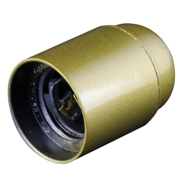 E27 slät termoplast guldsockel