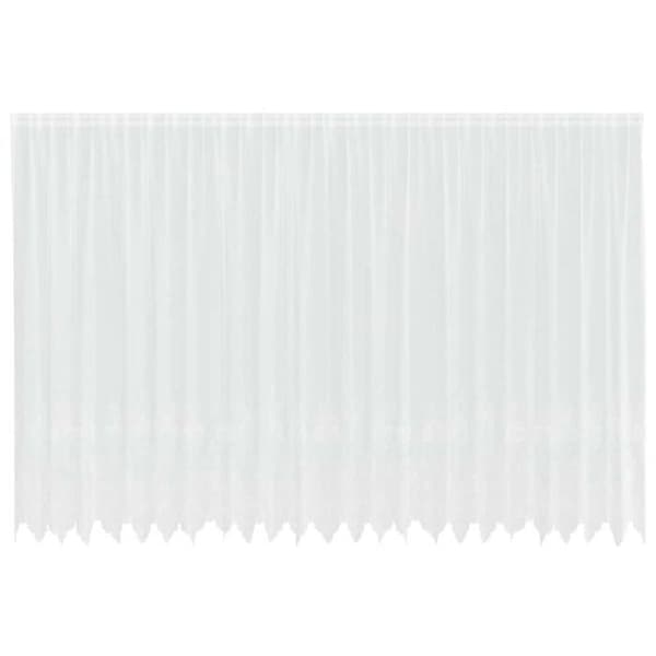 VidaXL Duschdraperi i vit blommönstrad spets 220 x 600 cm polyester