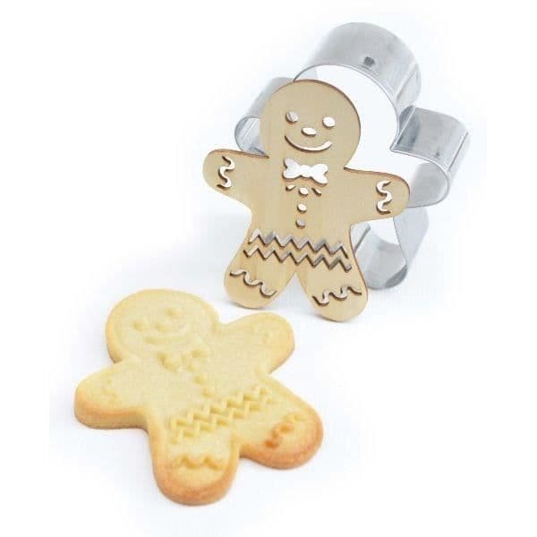 Kit för kakformar och prägling i trä - SCRAPCOOKING - Form Ginger (pepparkaksgubbe)