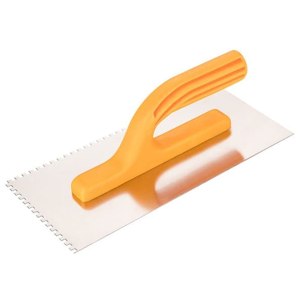Trowel med tänder 4 x 4 x 4 mm, 280 x 130 mm