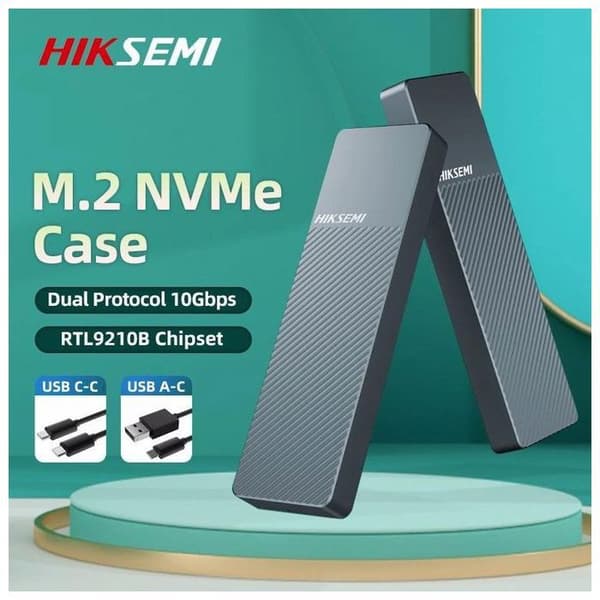Bärbar Hårddiskhölje - HIKSEMI - HS-HUB-MD202 - USB-C 3.2 Gen 2 - 10Gbps - Aluminium