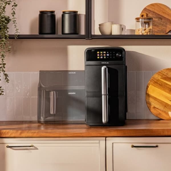 Cecotec Luftfritös på 10L med Staplade Korgar Cecofry DuoLevel 10000. 2400W, Korgar på 5L, Touchkontroll, 6 Program.