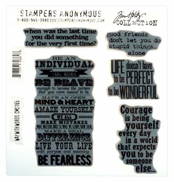 Tim Holtz - CMS-165 - Cling Stamp Set, Rubber Stamp Tools Anonymous Artful