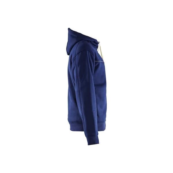 BLAKLADER zip hoodie - Herr - Marinblå - Lätt oversized passform med mjuk velourfoder