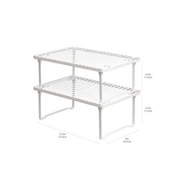 Förvaringshyllor - Amazon Basics - WK810053 - Vit Metall - Stapelbara - Hållbara