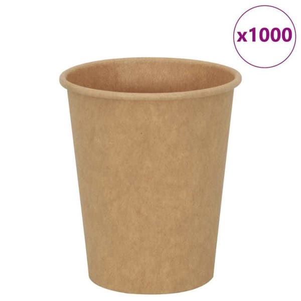 Papperskaffekoppar 1000 st 8oz 200ml brun