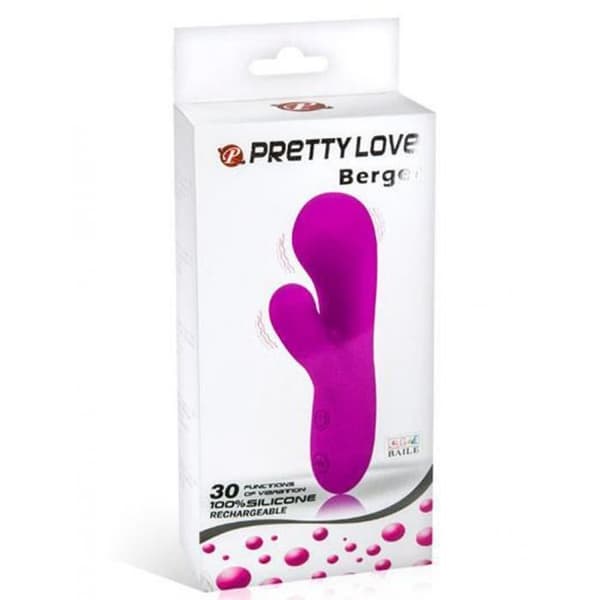 Mini 30-växlad USB kaninvibrator Rosa