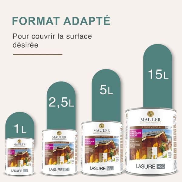Lasure - MAULER - B35-2,5L - Satiné - Mörk Ek