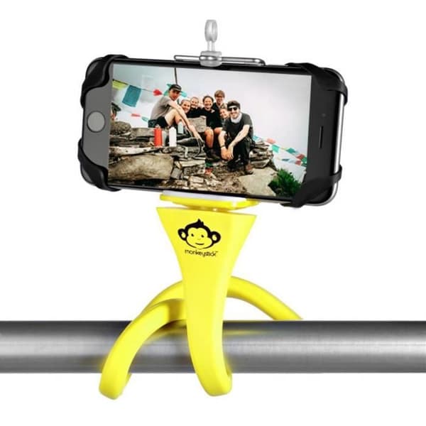 Monkeystick SELMONKEYY Selfie stick gul Bluetooth, med smartphonehållare