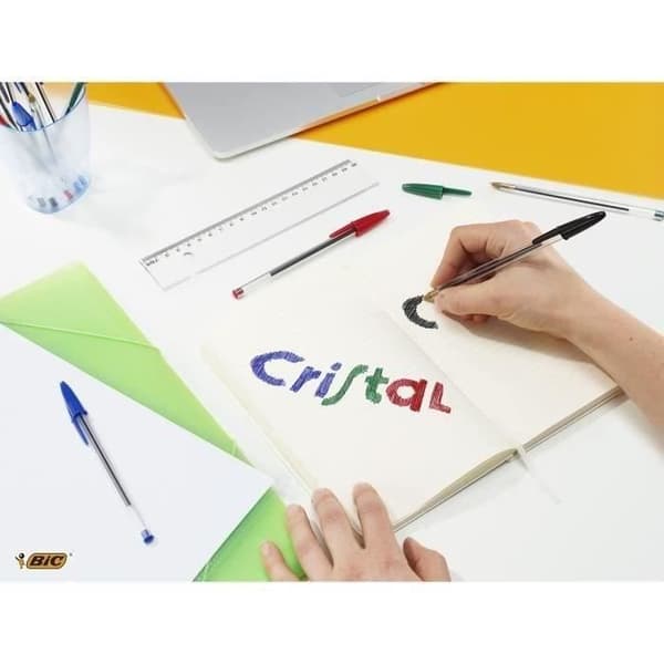 BIC Cristal Original Kulspetspennor Medium Point (1,0 mm) - Blå, kartong med 50 st