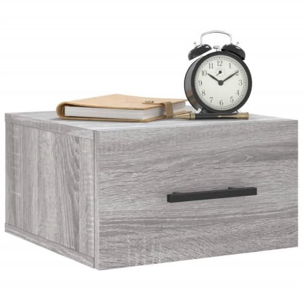 vidaXL Väggsängbord sonoma grå 35x35x20 cm 829880