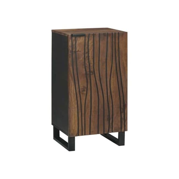 Buffé i mango-trä - vidaXL - 40x33x75 cm - Valnöt - Matt yta - 1 dörr - Montering krävs