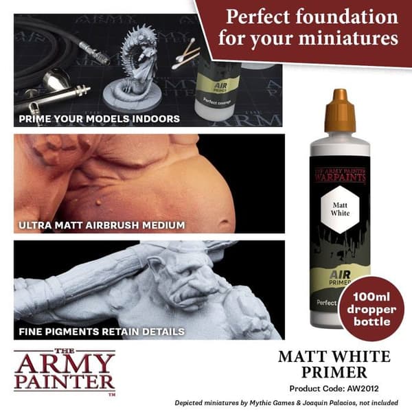 Lack - The Army Painter - AW2012 - Matt Vit - Icke Toxisk - 100 ml