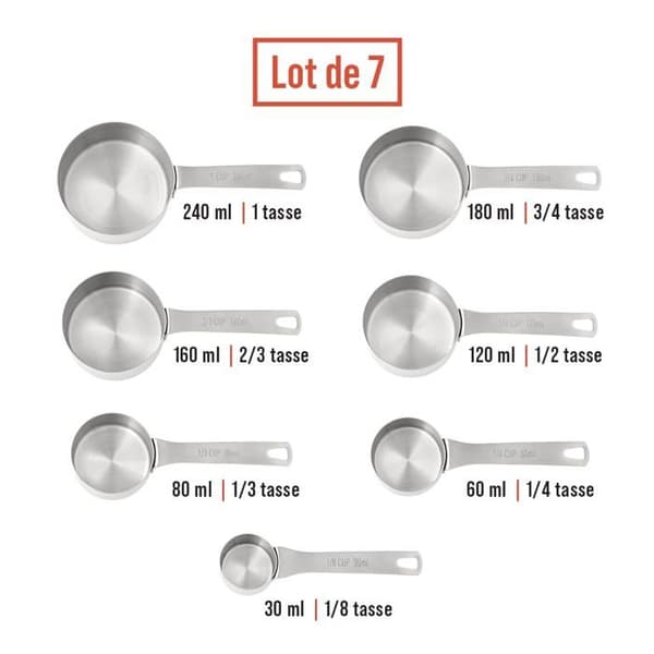 Måttglas - mätare - sked - provrör för köket Chef pomodoro