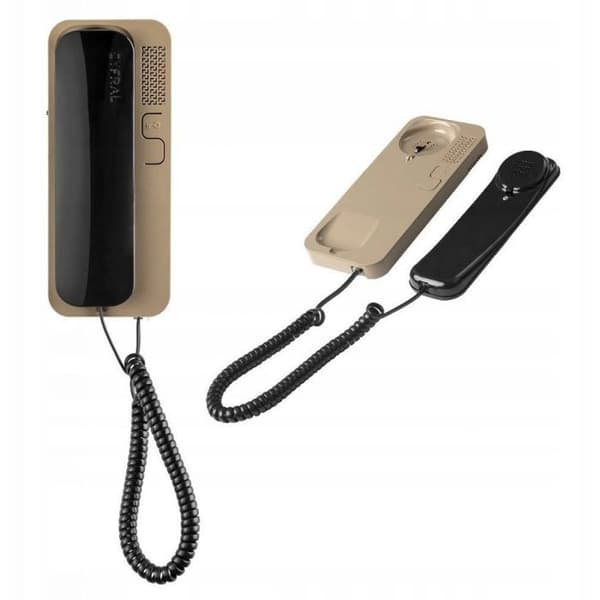 Intercom - videointercom Cyfral SMART 5P Uniphone för analogt intercomsystem 4+N, svart och beige