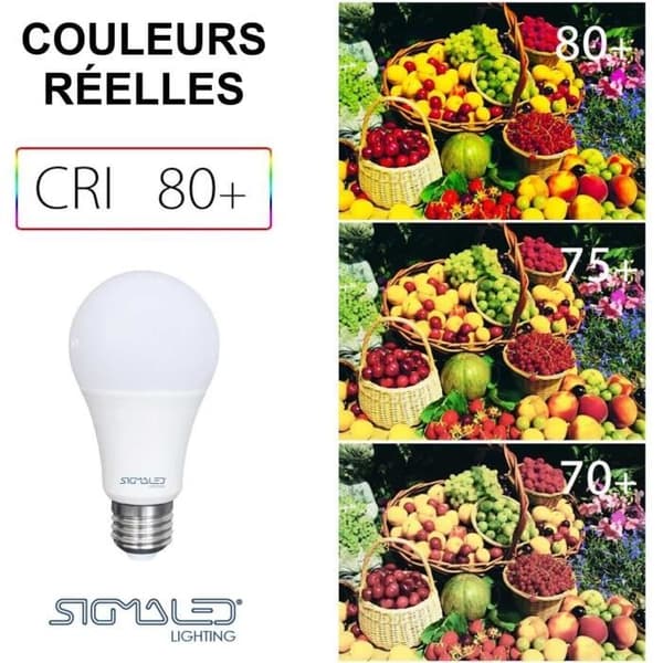 LED-lampor E27 - SIGMALED LIGHTING - 10W - Neutralvitt 4000K - 6-pack - Energibesparing