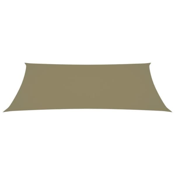 vidaXL Parasol Sail Oxford Tyg Rektangulär 2,5x5 m Beige