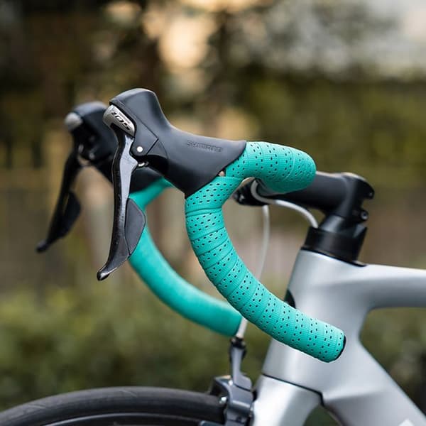 Cykelhandske i perforerat silikon - orange