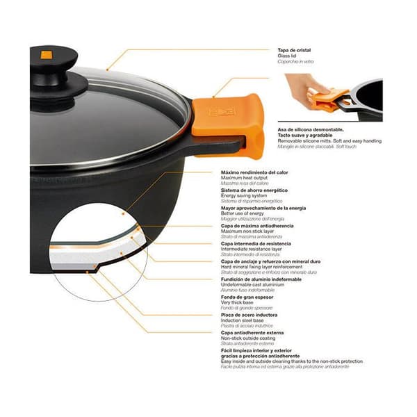 Grill - BRA - A271322 - Ø22cm - Aluminiumfontän - Induktionskompatibel