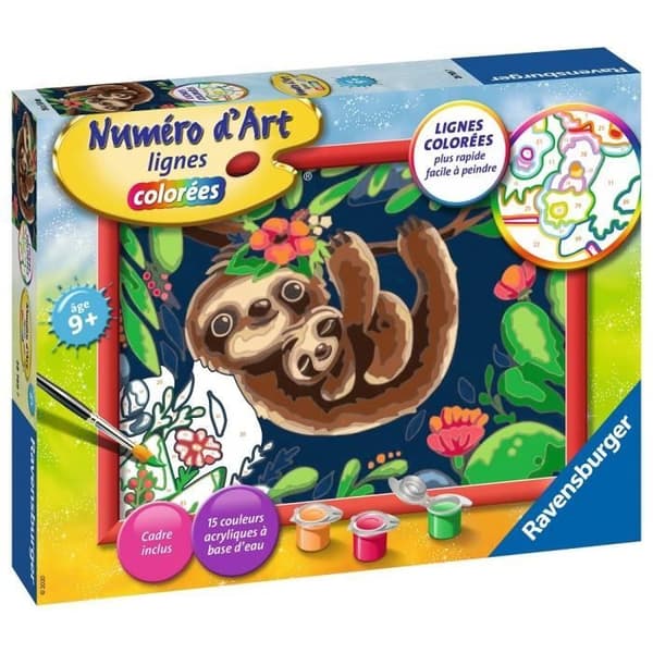 Komplett Paint by Number Kit - Medium Art Number - Sloth - Ravensburger