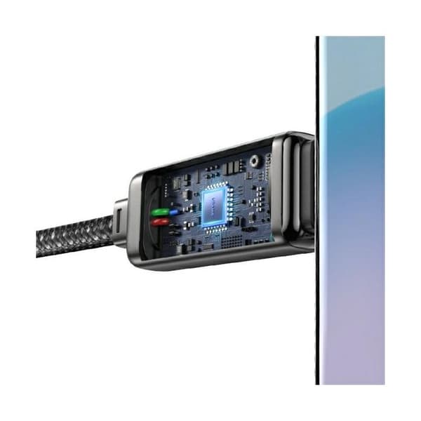 USAMS USB-C till USB-C-kabel 1,2 m, snabb laddning 100 W, silver