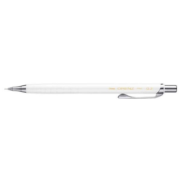 Pentel ORENZ blyertspenna 0,2 mm vit — oförstörbar plastlåda, suddgummi ...