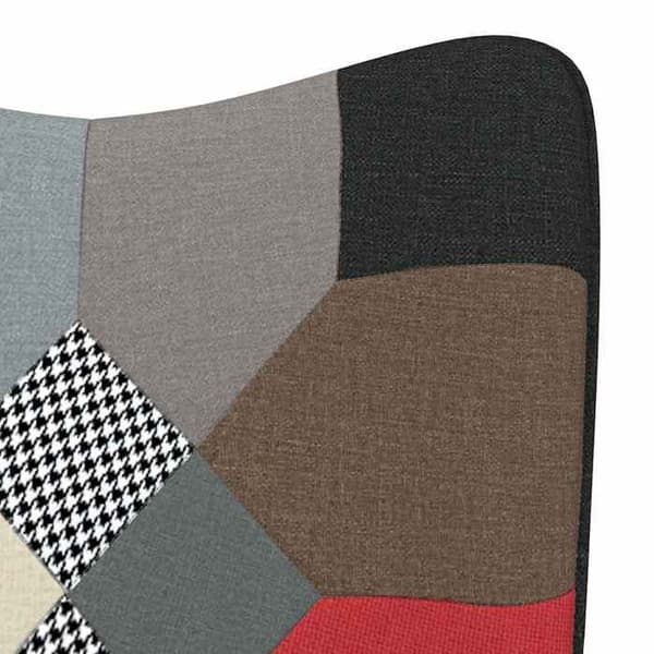vidaXL Relaxstol Relaxsäte Salongstol Avkopplingsstol Vardagsrum Sittplats Patchwork 328205