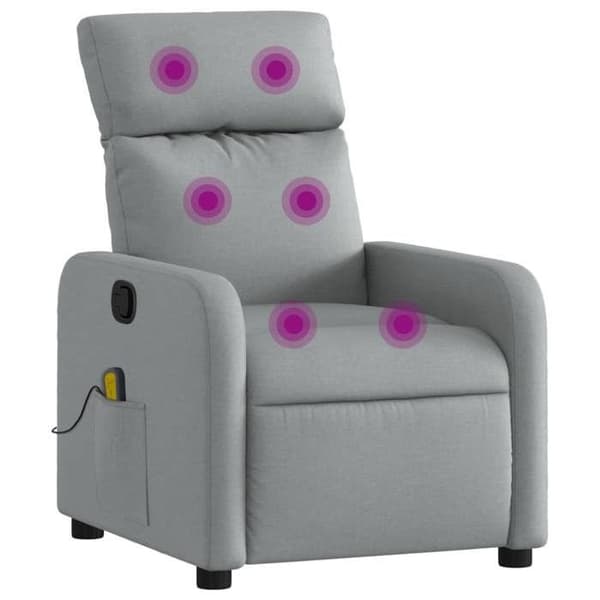 vidaXL Lätt grå massagesoffa 3206863