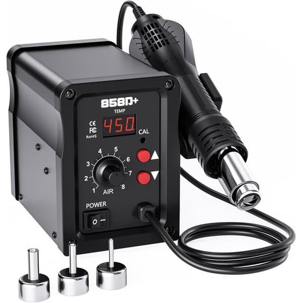 Luftvärmepistol - SHENZHEN DINGGONG ELECTRONIC - 858D - 700 W - PID-kontroll - 100–450 °C
