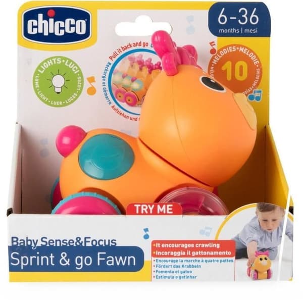 CHICCO - Faon Sprint&go - Orange och rosa - Från 6 månader