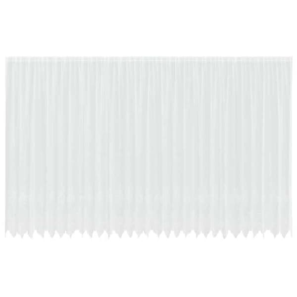 vidaXL Blommig Spetsgardin Vit 280 x 750 cm Polyester 4107837