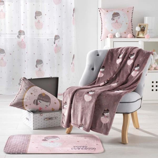 Barnmatta "Liten Prinsessa" 45x75cm Rosa