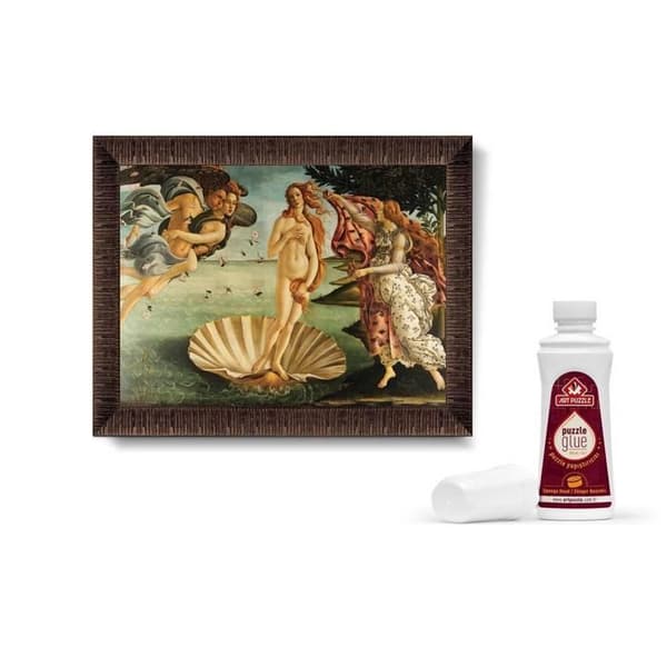 Koffert: Ram, Lim och 1000-bitars pussel: Venus uppstigning, Sandro Botticelli