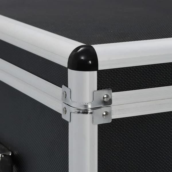 vidaXL Förvaringsboxar 3 st Svart Aluminium