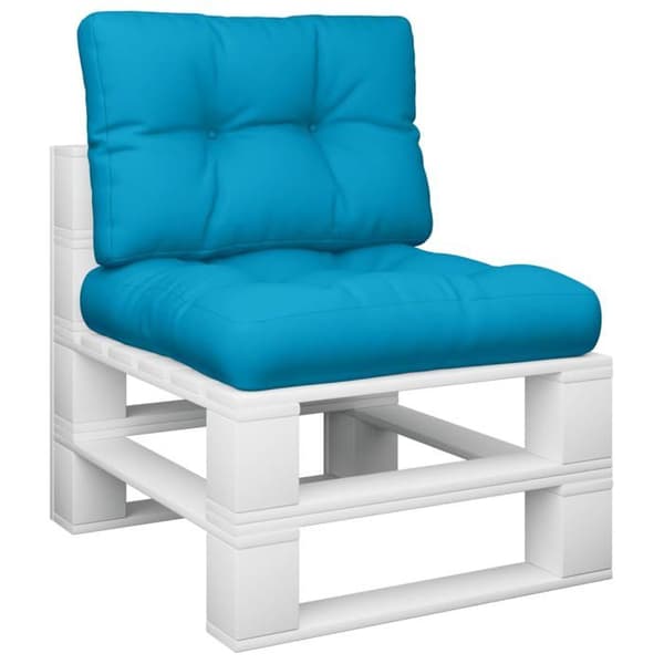 vidaXL Palettkuddar set om 2 blå tyg 360649