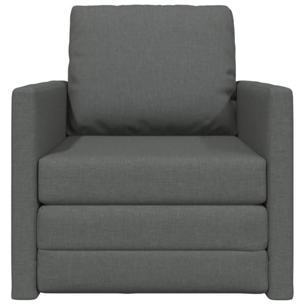 Soffa säng 2 i 1 mörkgrå 74x77x81 cm tyg