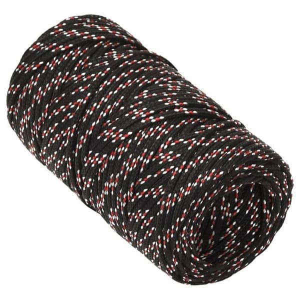 vidaXL Båtrep Svart 2 mm 100 m Polypropen 152319