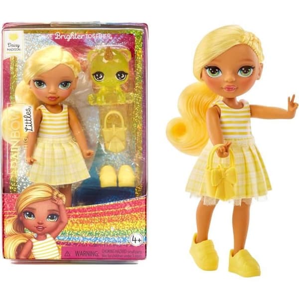 Rainbow High Littles - 15cm docka + husdjur - Gul - Från 4 år