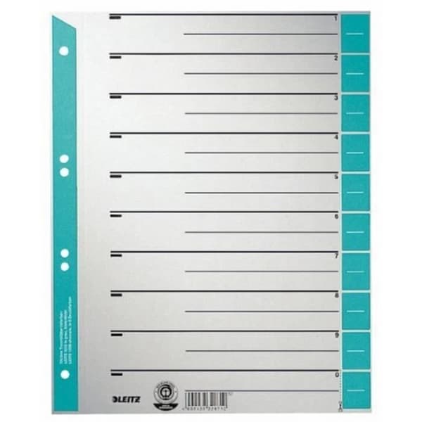 1652 Set med 100 A4-avdelare (blå)