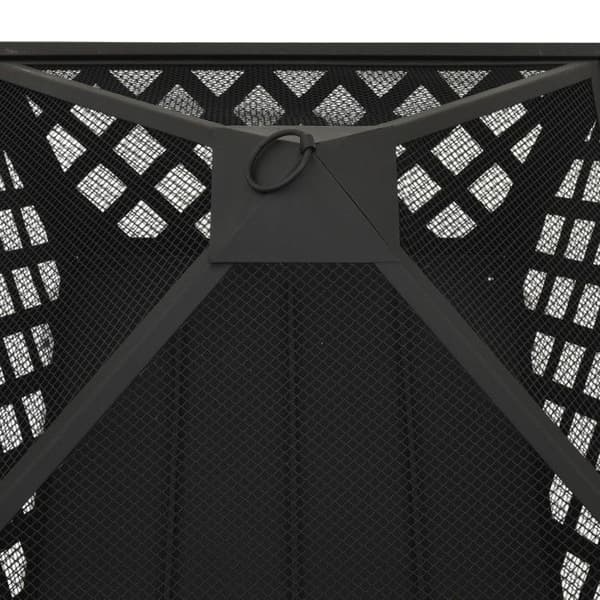 vidaXL Fire Pit med Poker 64 cm XXL Stål