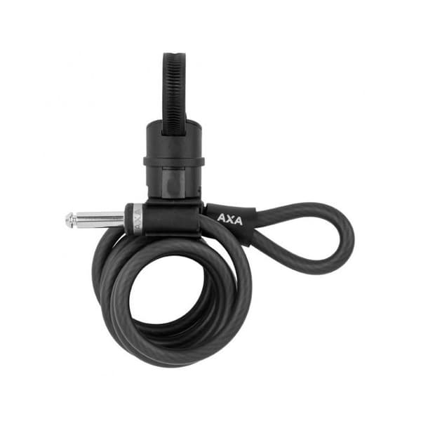 Cykellås - AXA - Kabel med öglor - 10 mm - 150 cm - Svart