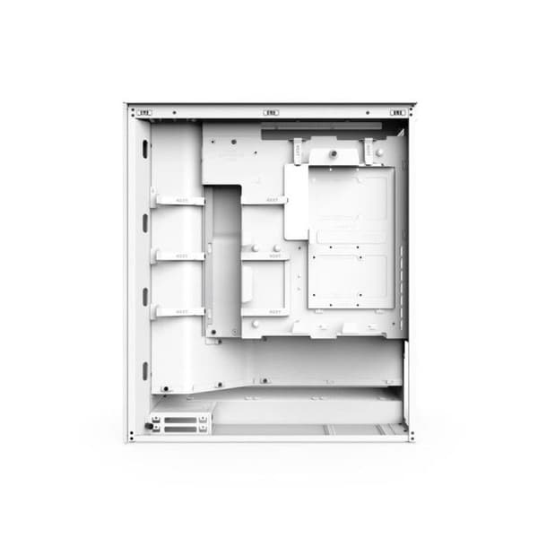 Medium tower chassis - NZXT - H7 Flow - Vit - Effektiv kylning - Härdat glas