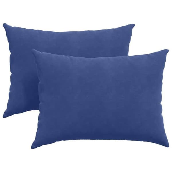 Soffkudde i sammet - vidaXL - Blå polis - 70x50 cm - Avtagbara överdrag - Polyesterfyllning