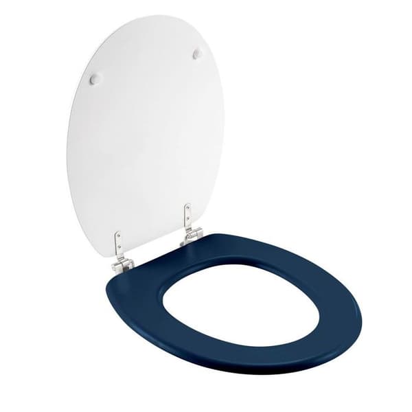 Toalettlock Tryckt "Labyrint" 46cm Vit
