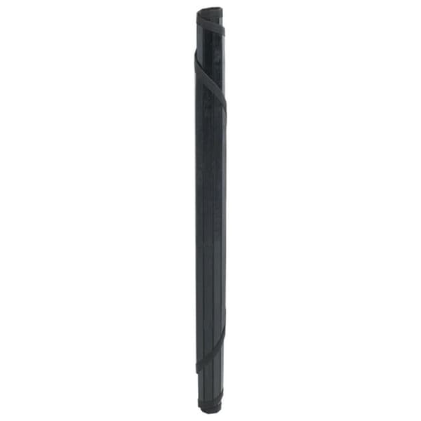 Svart rund matta 100 cm bambu