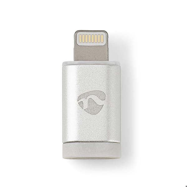 Adapter - Apple - ALPEXE-56 - Lightning Hane 8 Pin - USB Micro B Hona - Vit