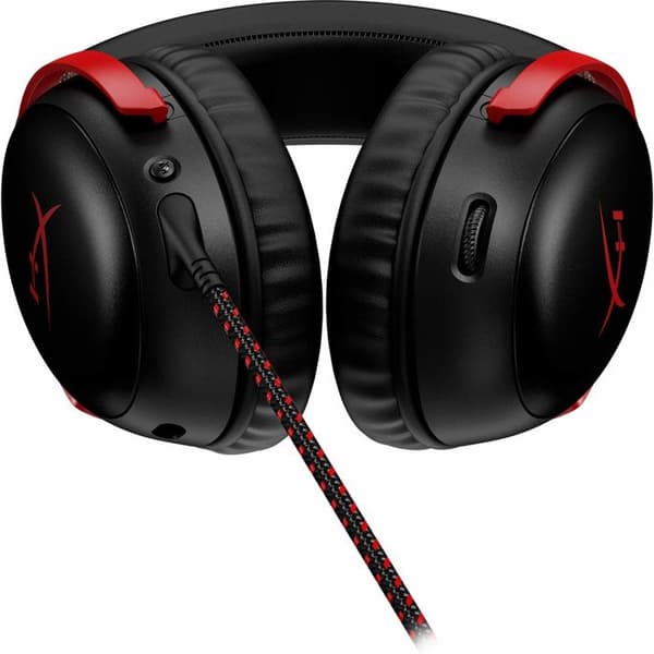 Wired Gaming Headset - HyperX Cloud III - för PC & konsol - Svart/Röd