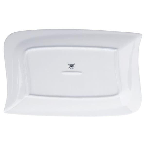 Serveringsfat i porslin - ORION - MONA - 28x18 cm - Vit - Rektangulär - Diskmaskinssäker